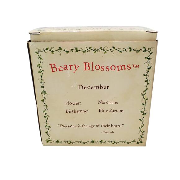 Boyd’s Beary Blossoms Treasure Box Flower December Birthday NIB 392211 - Picture 7 of 12